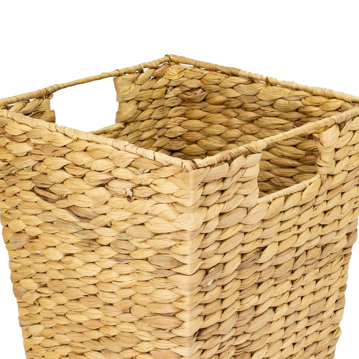 HMF Papierkorb Mülleimer Büro geflochten aus Wasserhyazinthe