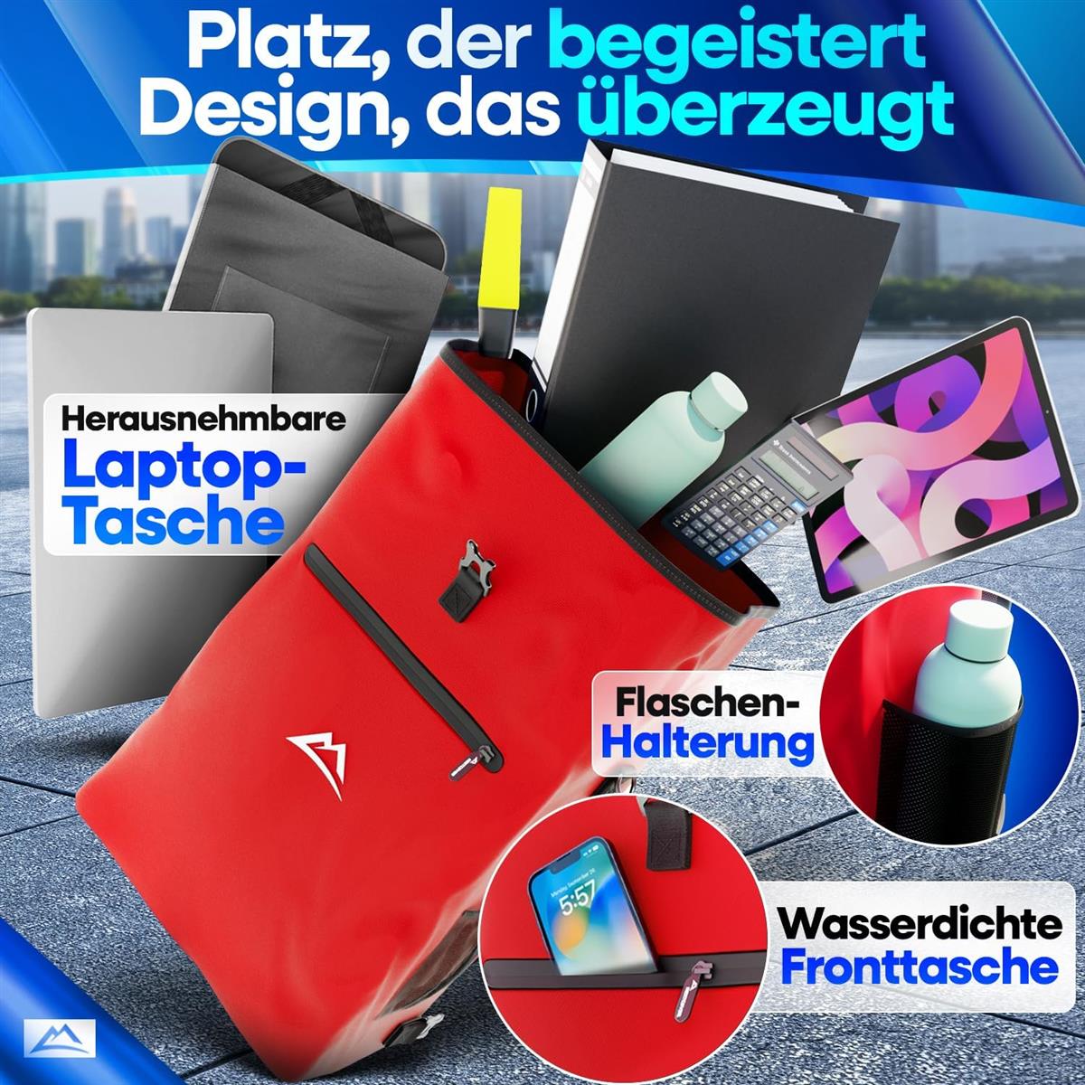 Nextcover NEU 3in1 Fahrradtasche für Gepäckträger PVC frei - Gepäckträgertasche Fahrradtasche Rucksack und Umhängetasche 25L I Fahrrad Tasche wasserdicht Fahrradtaschen Gepäckträger