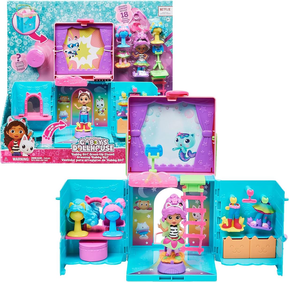 Spin Master 6064153 Gabbys Dollhouse Regenbogen Kleiderschrank Spielset