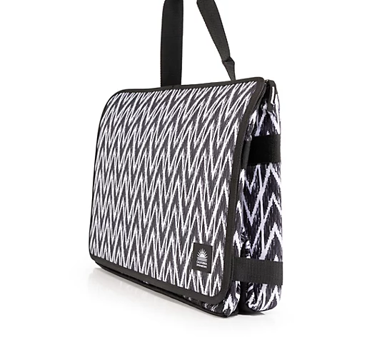 messenger bag,  Muster,  schwarz-weiß,  Tragegurt,  Reißverschluss