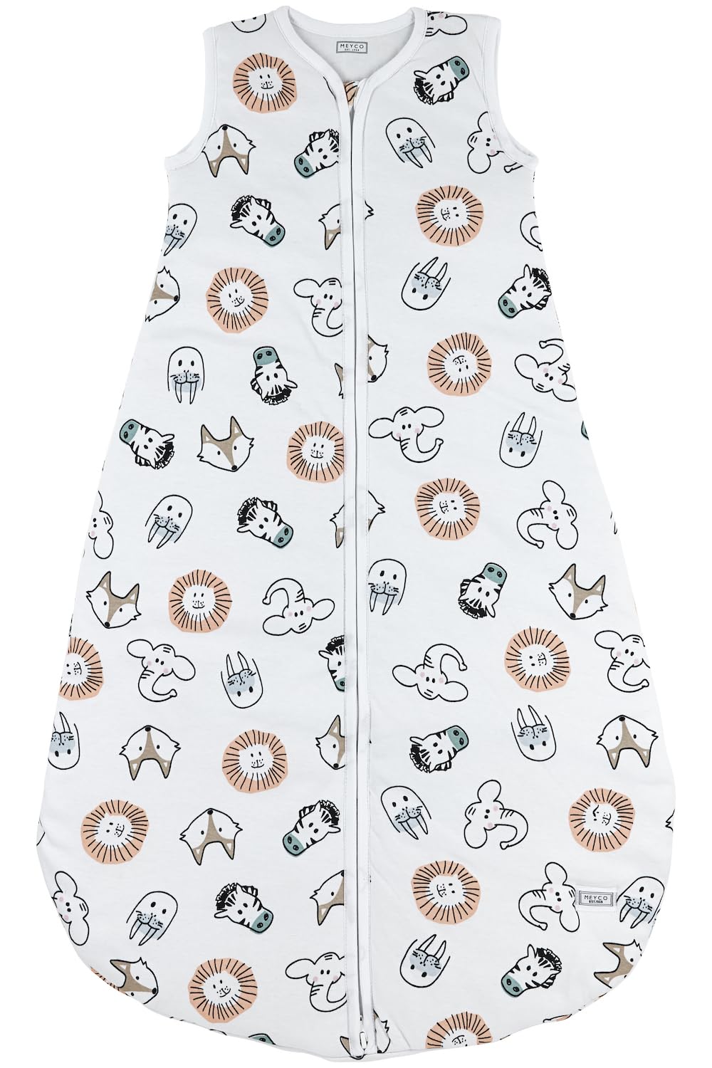 Meyco Baby Schlafsack Rund - Animal Multicolour - 62cm - Einzelpackung