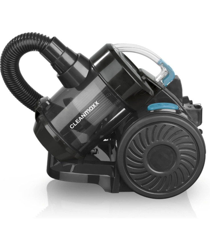CLEANmaxx Zyklon-Staubsauger 800W Beutellos EPA- und Abluftfilter schwarz