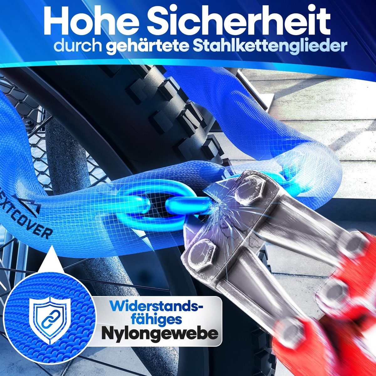 Nylongewebe, Schloss, Kette, Schraubenschloss, Reifen Schutz