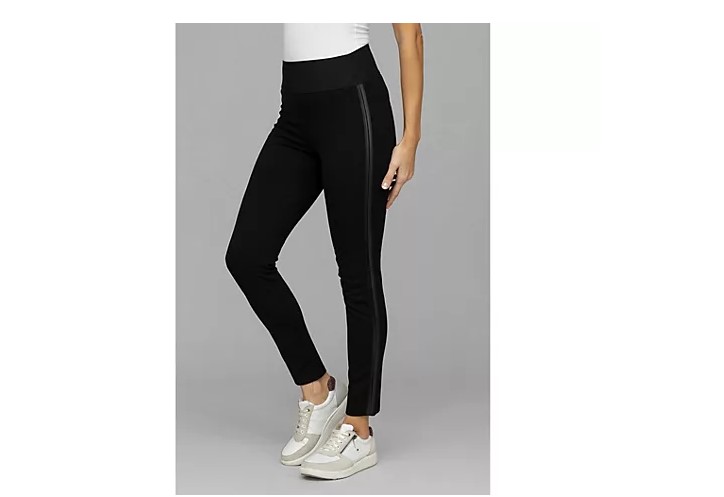 DINE 'N' DANCE Hose Gallonstreifen Damenhose schwarz Gr, 38
