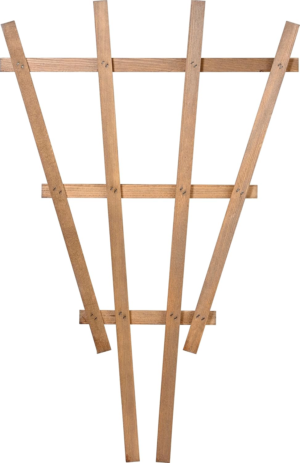 dobar Green Label Dekorative Blumentopf-Rankhilfe Vieste | 4er-Set Rankgitter aus Holz 37 x 1,4 x 59 cm Pflanzstütze Gr. XL Braun