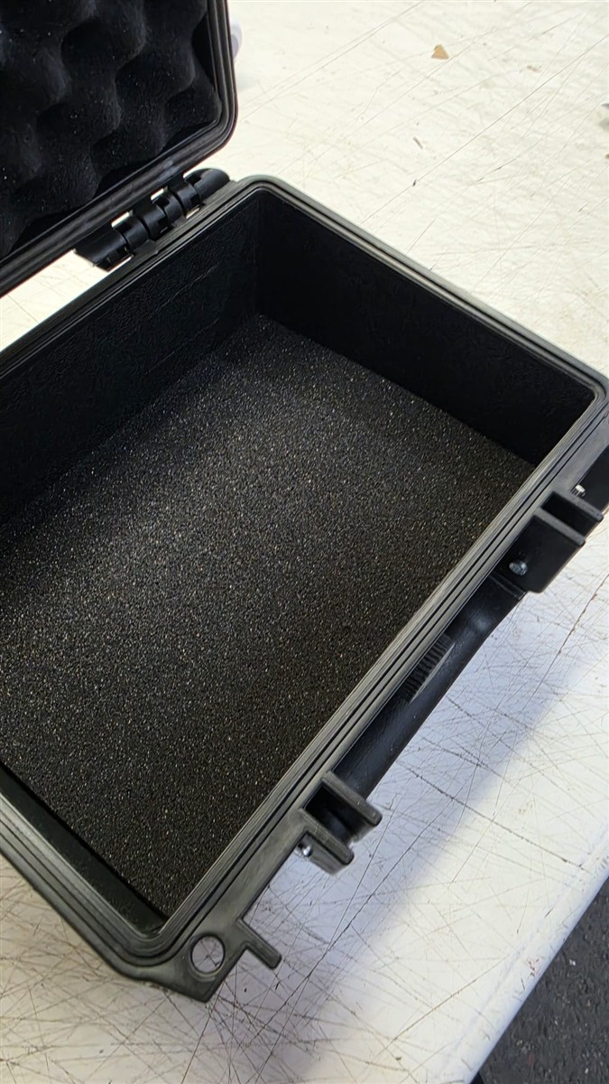 Koffer, Kunststoffbox, Schaumstoffeinsatz, schwarz, Kasten